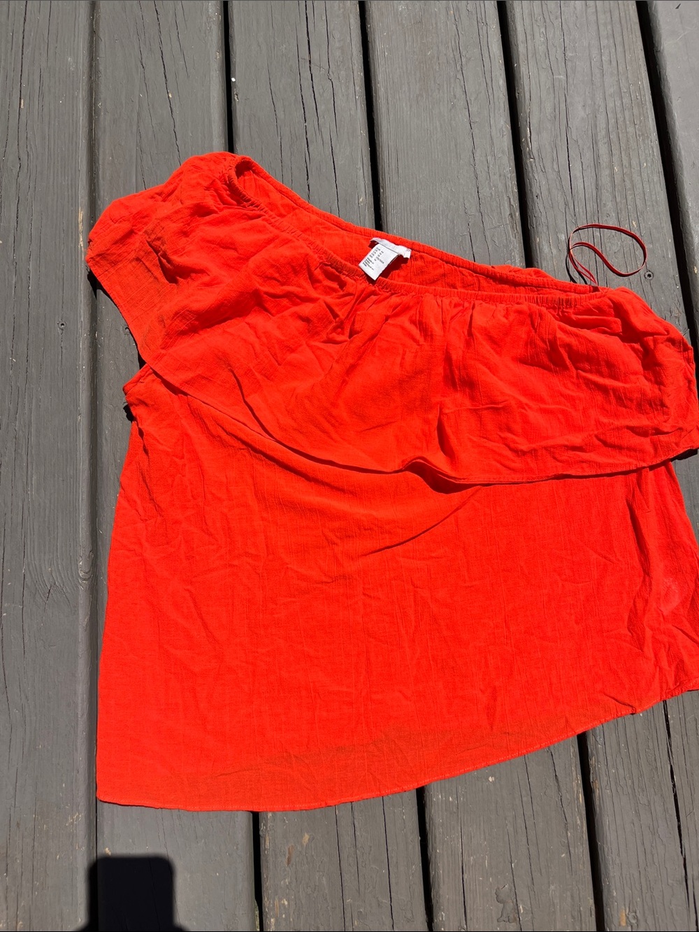 H&M Bright Red Off-Shoulder Top